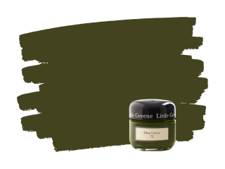Little Greene Olive Colour 72 samplepotje