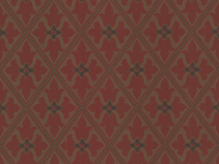 Donker rood patroonbehang Bayham Abbey - Spanish Gold Little Greene