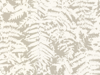 Behang van Little Greene met hele grote bladeren in beige en taupe tinten Fern - Gilver