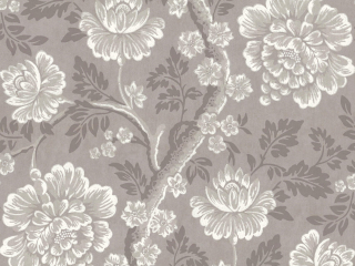 Monochrome bloemen behang Gustav - Throphy