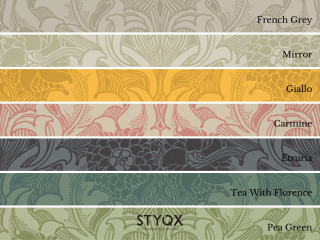 Little Greene Dahlia Scroll - Carmine