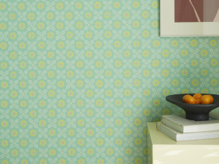 Little Greene Ditsy Block - Green Verditer
