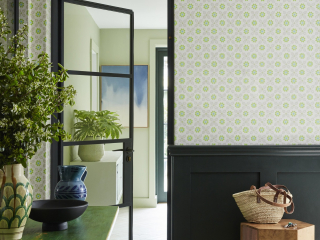 Little Greene Ditsy Block - Phthalo