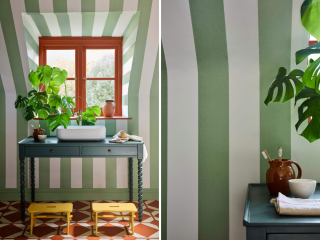 Little Greene Broad Stripe - Pea Green