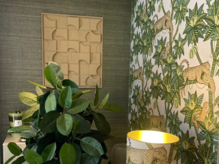 Catchii sisal behang Groen Zilver Metallic - S011