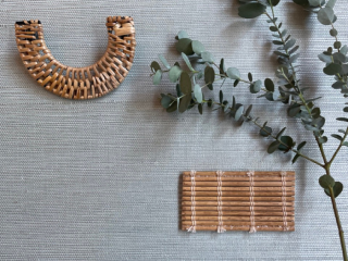 Catchii sisal behang IJsblauw - S016