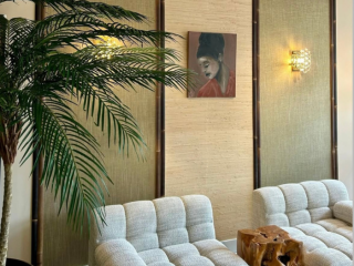 Catchii weave behang Goud Lichtgroen - W021