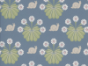 Burges Snail - Juniper diep blauw behang met dieren en bloemen van Little Greene 