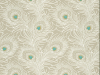 Little Greene Carlton House Terrace - Pompon behang met turquoise accenten en witte pauwveren