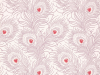 Roze behang met pauwveren van Little Greene Carlton House Terrace - Valentine