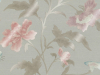 Little Greene behang met grote gekleurde bloemen Chine Rose - French Grey Lustre