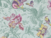 Kleurrijk behang met blauwe achtergrond met daarop roze en paarse vogels Crowe Hall Lane - Punch van Little Greene