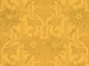 Sierlijk behang Dahlia Scroll - Giallo van Little Greene met een diep gele kleur met bloemen 