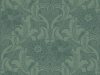 Een diep blauw groen behang met verschillende bloemen Dahlia Scroll - Tea With Florence