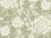Bloemen behang met een groene achtergrond met daarop sierlijke bloemen met wit tinten Gustav - Dalarna