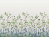 Bird & Bluebell - Ceviche behang met witte achtergrond en blauwe bloemen van Little Greene