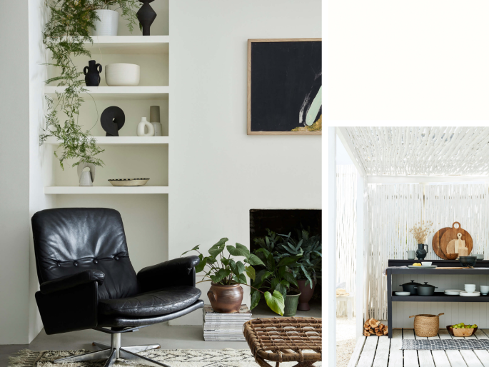 Little Greene - Loft White 222 in de woonkamer