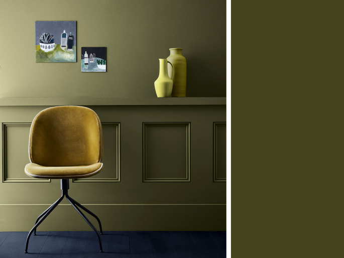 Little Greene Intelligent Satin - Olive Colour 72