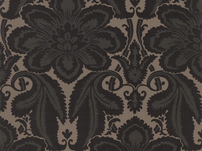Klassiek behang Albemarle Street - Charcoal Little Greene