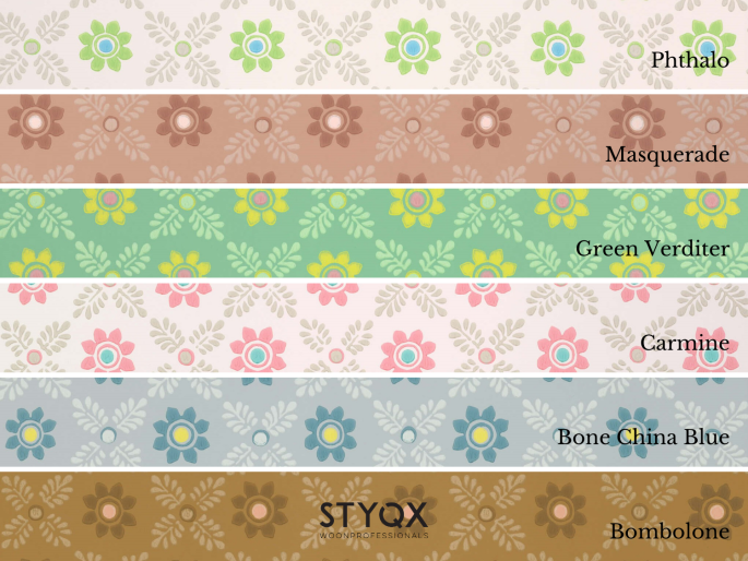 Little Greene Ditsy Block - Phthalo