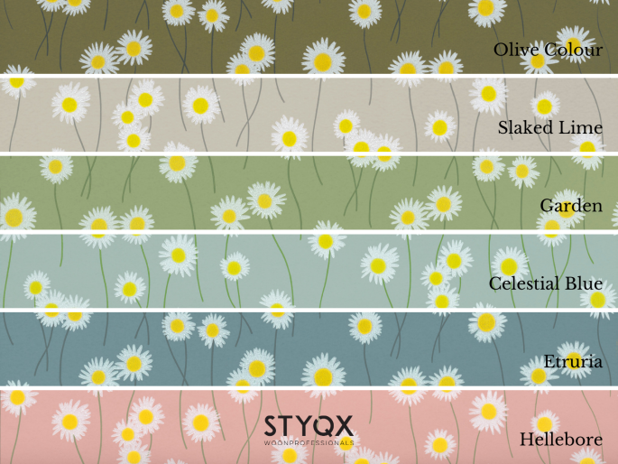 Little Greene Moon Daisies - Slaked Lime