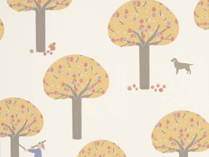 Little Greene behang Rodney Street Light Gold