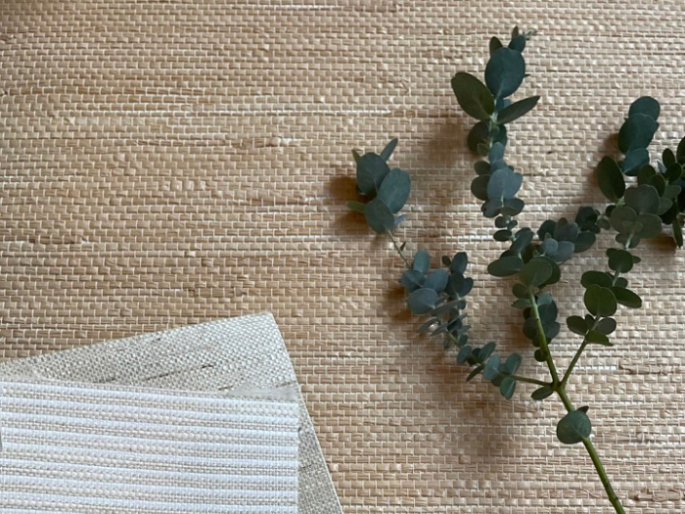 Catchii raffia behang Grasweefsel Warm Beige - R003