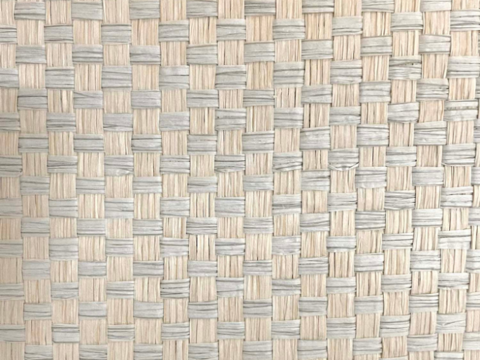 Catchii weave behang Ruitpatroon Grijs Beige - W018