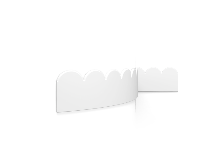 Orac flexibele wandlijst S425F Scallop