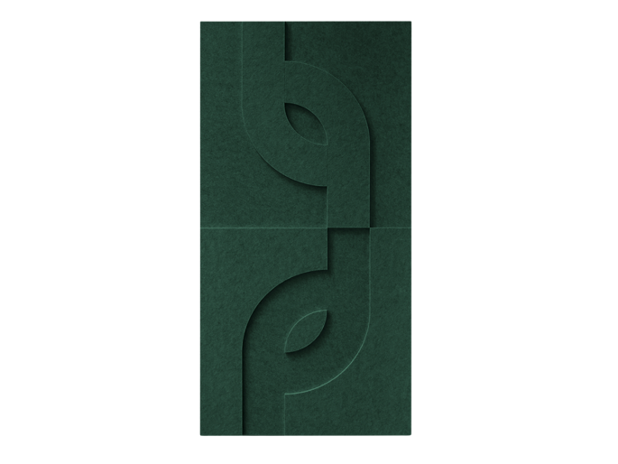 Maeven Art akoestische 3D panelen Maya V - Deep Green (set van 2)
