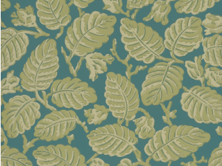 Beech Nut - Florence behang Little Greene met groene bladeren