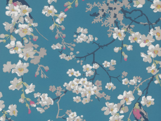 Little Greene Massingberd Blossom - Deep Blue