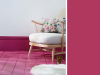 Little Greene - Mischief 13 op de vloer en vloerplint geschilderd