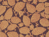 Oranje behang met bladeren van Little Greene Beech Nut - Córdoba
