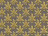 Little Greene Clutterbuck - Corinthian Gold behang met goudkleurige bladeren en een bruine achtergrond