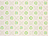 Wit behang met groene bloemen en beige bladeren Ditsy Block - Phthalo van Little Greene