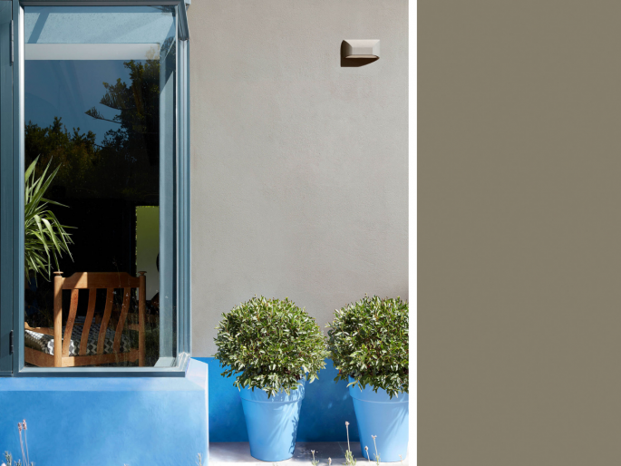Little Greene - Silt 40 op de buitenmuur