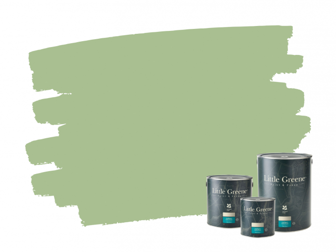 Little Greene Pea Green 91 Intelligent Satin