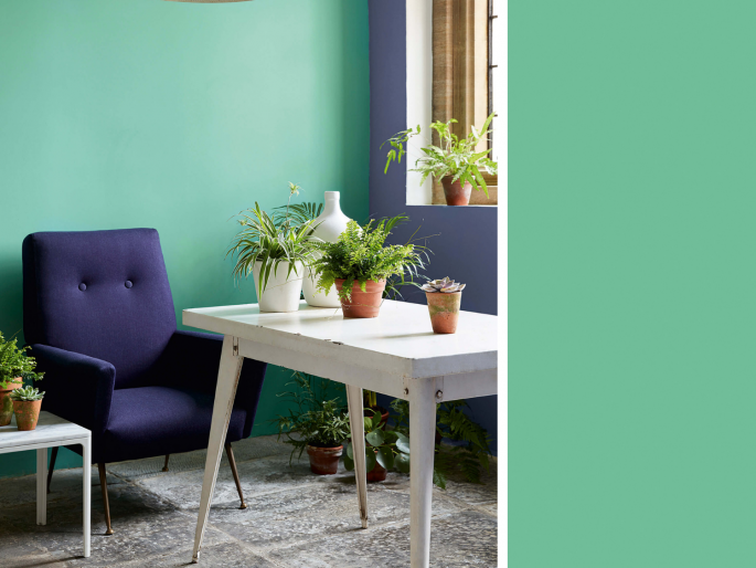 Little Greene - Green Verditer 92 op de wand