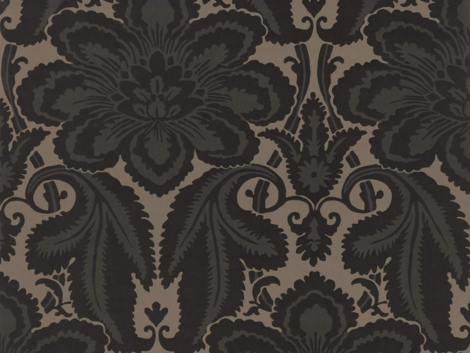 Klassiek behang Albemarle Street - Charcoal Little Greene