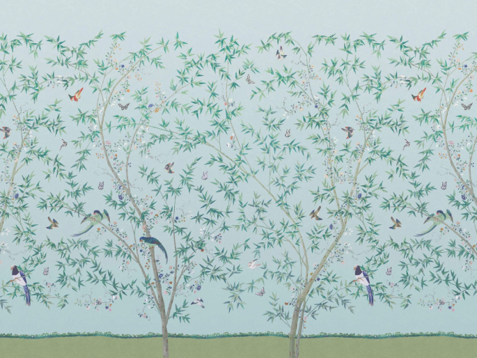 Belton Scenic - Pavilion behang van Little Greene