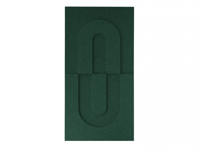 Maeven Art akoestische 3D panelen Maya IV - Deep Green (set van 2)
