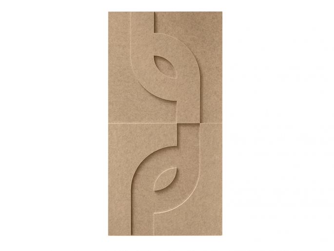 Maeven Art akoestische 3D panelen Maya VI - Sand (set van 2)