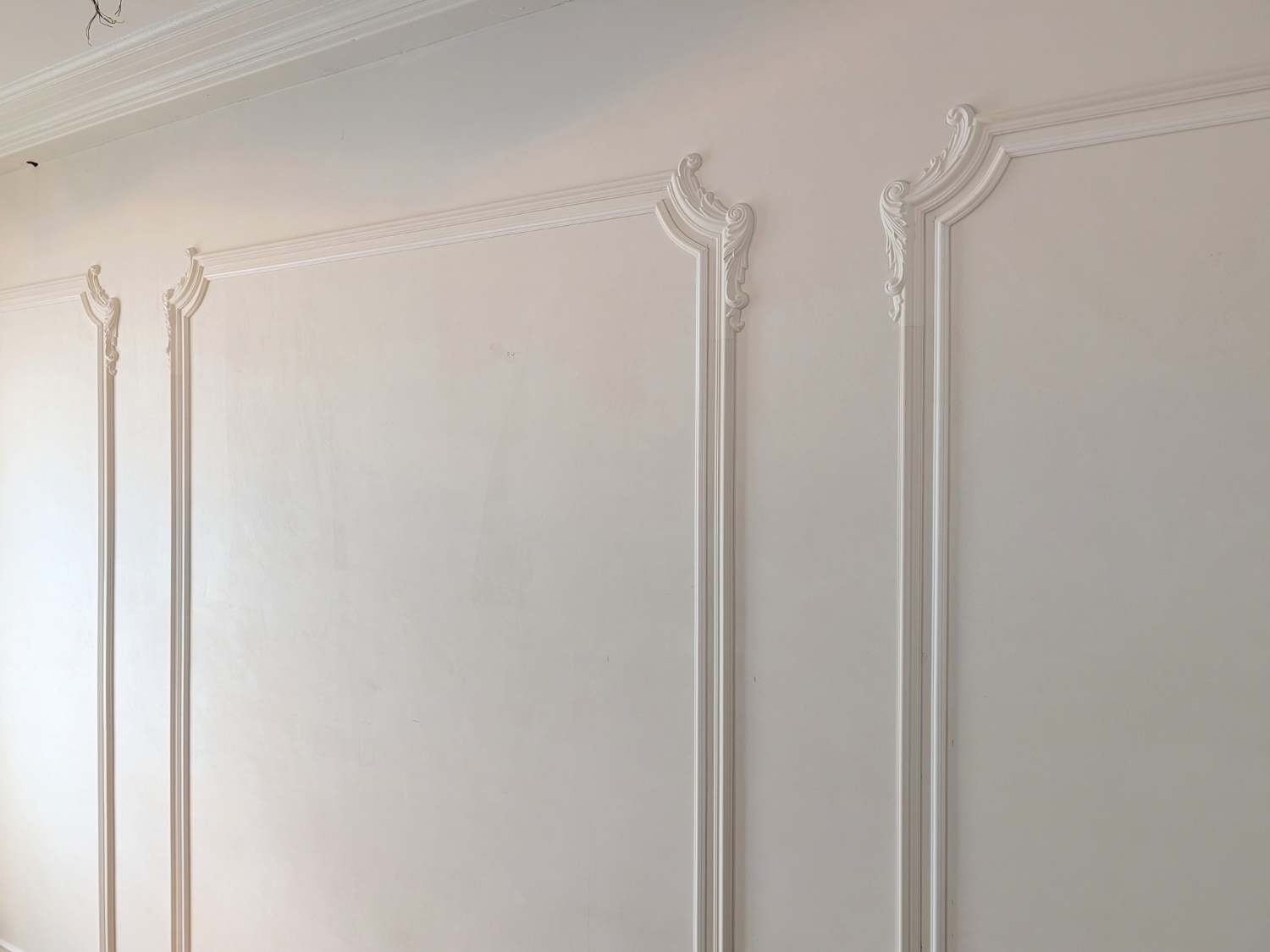 Wandlijsten gecombineerd met sierlijke ornamenten